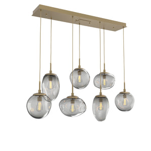 Hammerton Studio - PLB0065-07-GB-S-C01-E2 - Seven Light Pendant - Cosmos - Gilded Brass