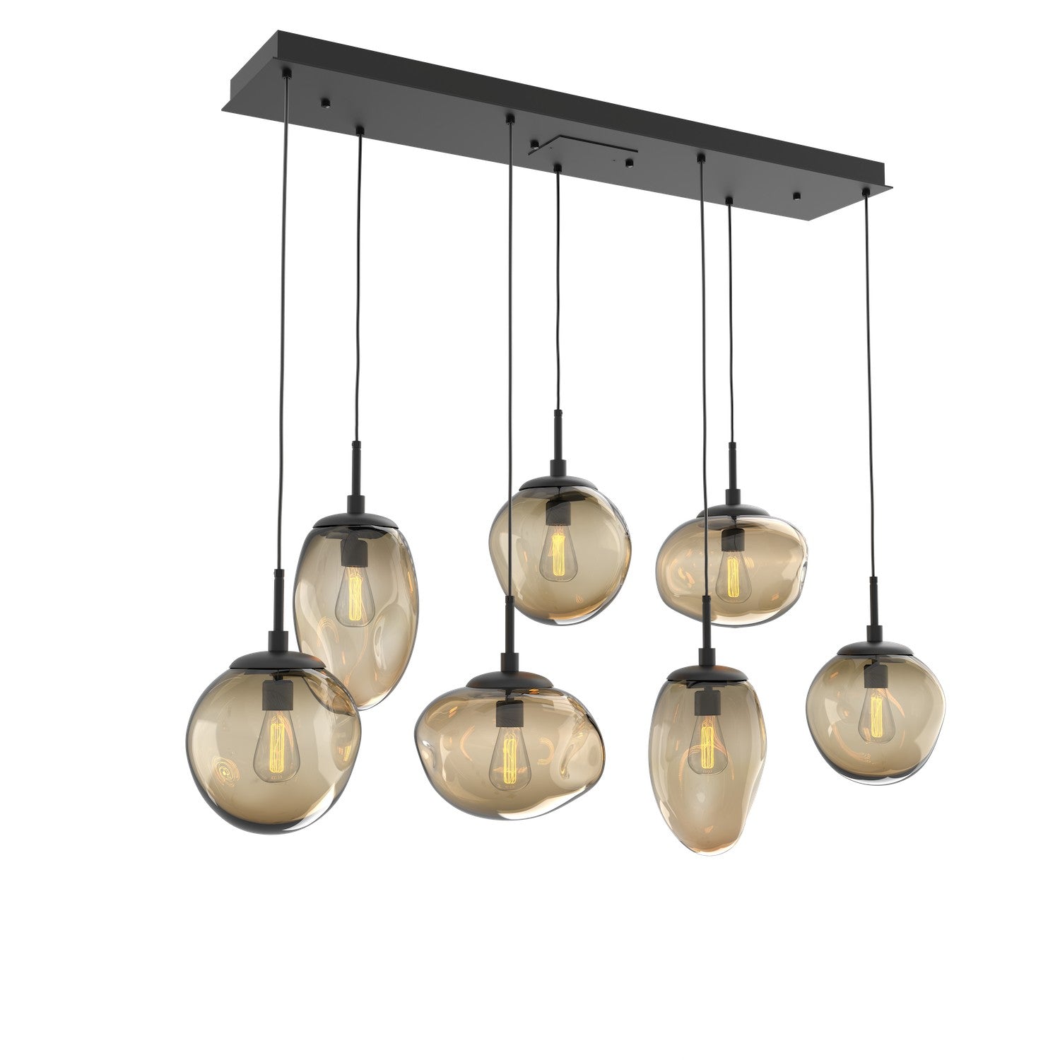 Hammerton Studio - PLB0065-07-MB-B-C01-E2 - Seven Light Pendant - Cosmos - Matte Black
