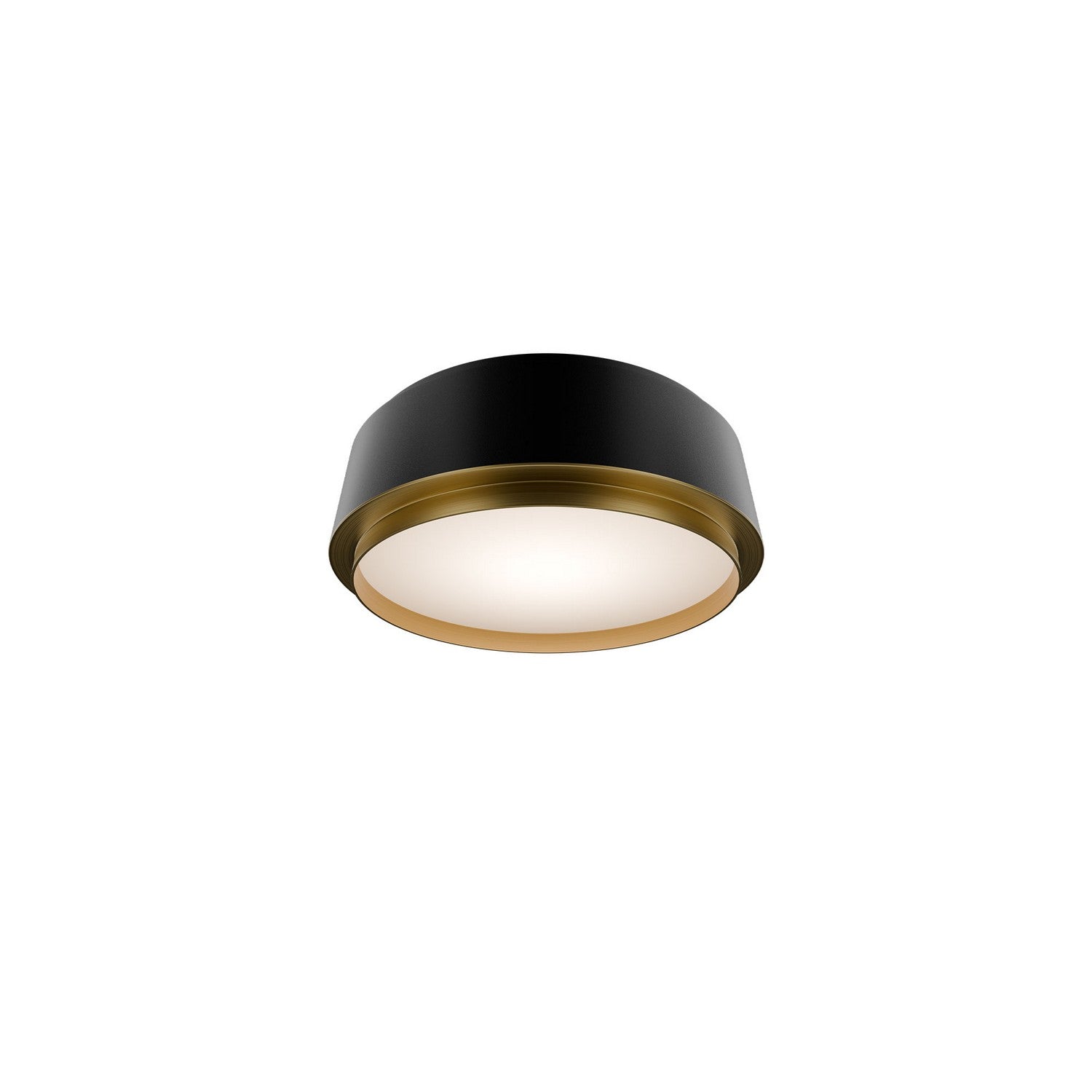 W.A.C. Lighting - FM-20512-30-BK/AB - LED Flush Mount - Salvo - Black/Aged Brass