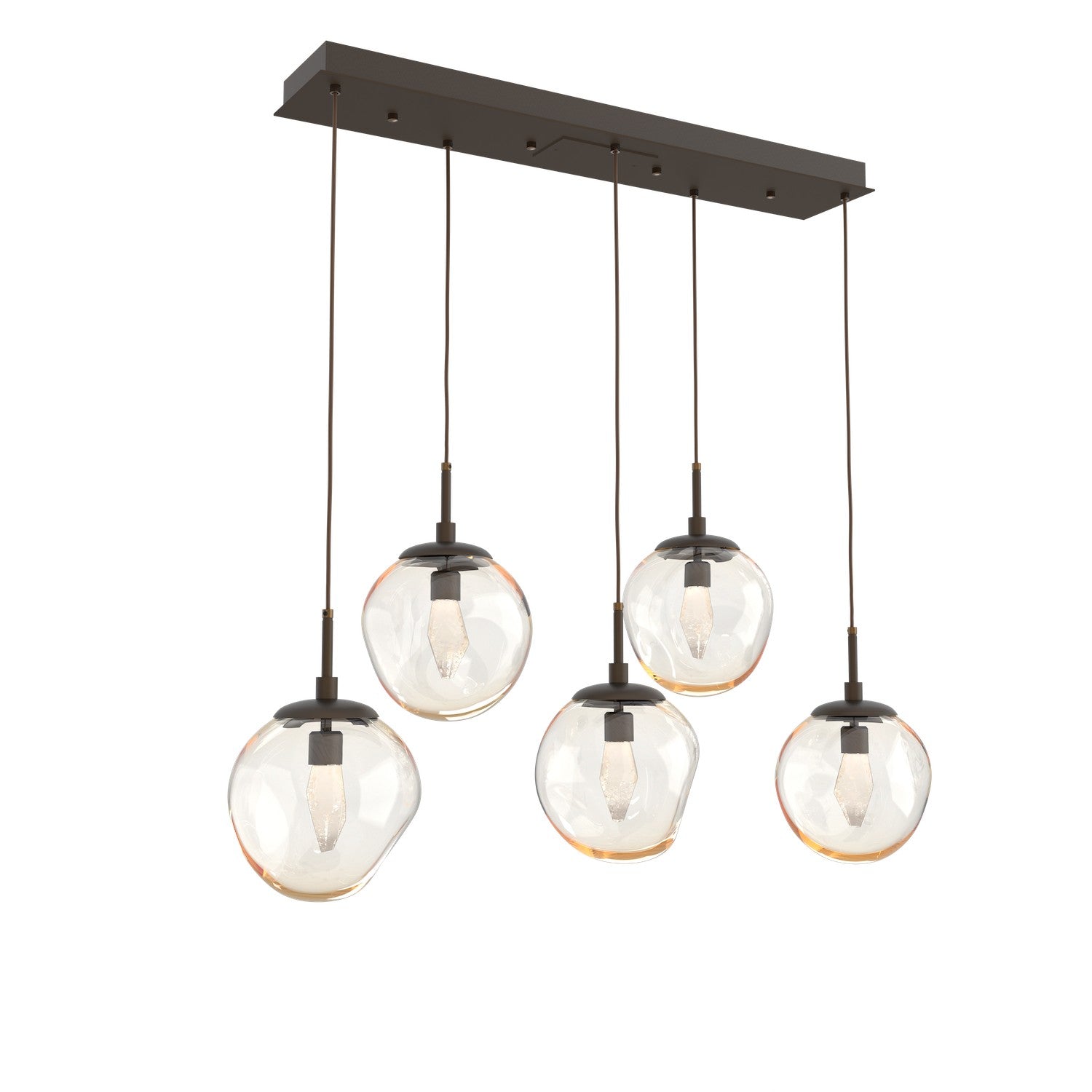 Hammerton Studio - PLB0066-05-FB-GA-C01-L3 - LED Pendant - Aster - Flat Bronze