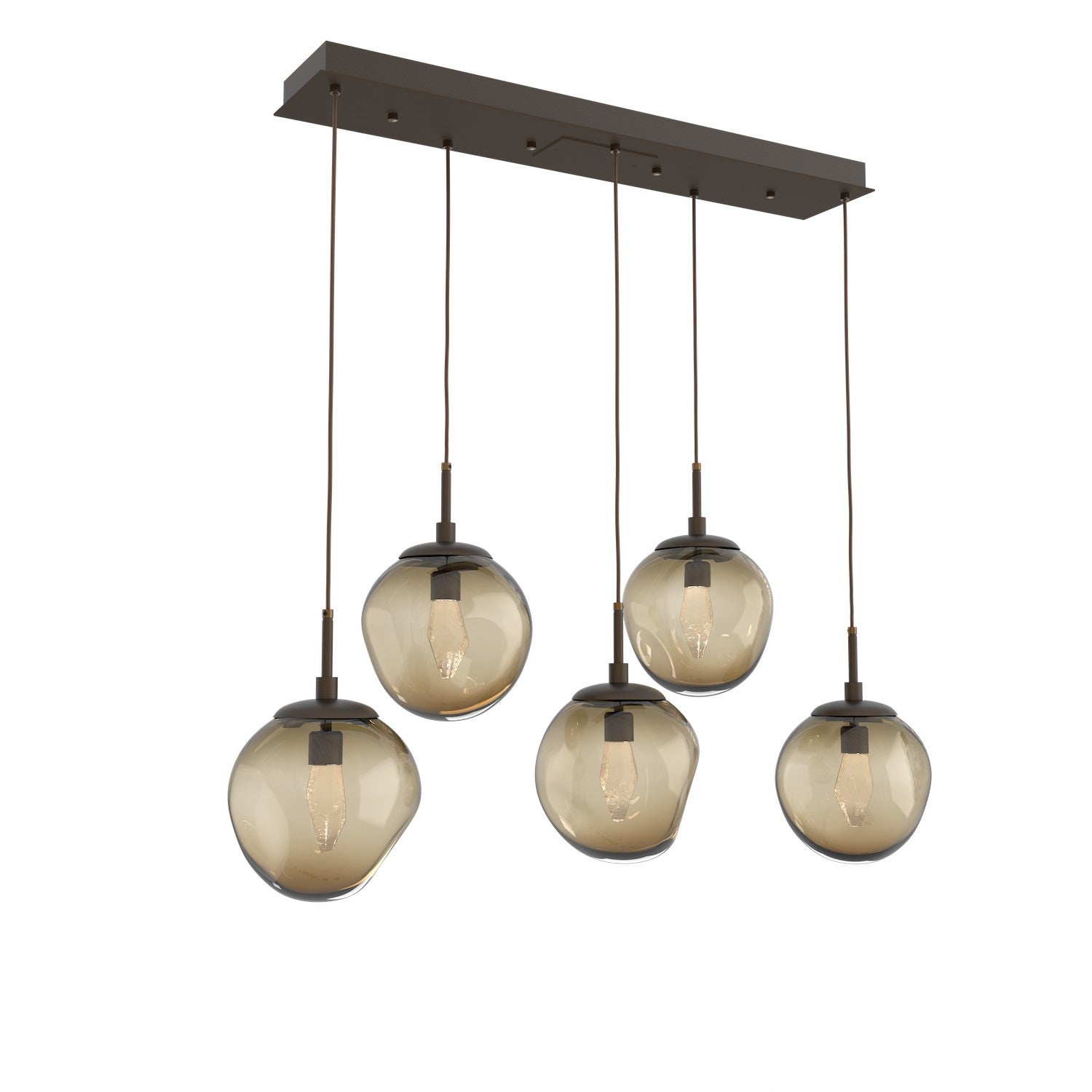 Hammerton Studio - PLB0066-05-FB-GB-C01-L3 - LED Pendant - Aster - Flat Bronze