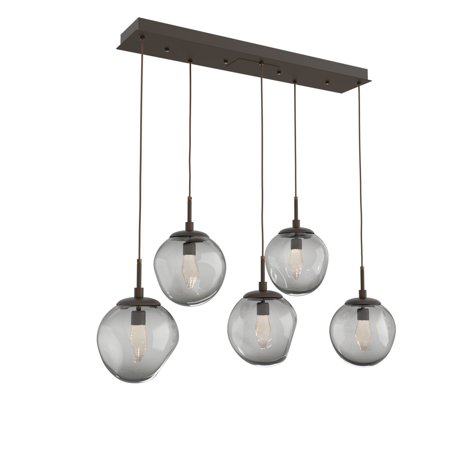 Hammerton Studio - PLB0066-05-FB-GS-C01-L3 - LED Pendant - Aster - Flat Bronze