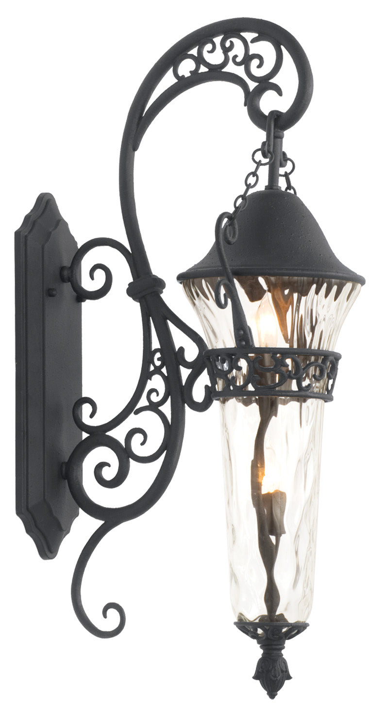 Kalco - 9413MB - Two Light Outdoor Wall Bracket - Anastasia - Textured Matte Black