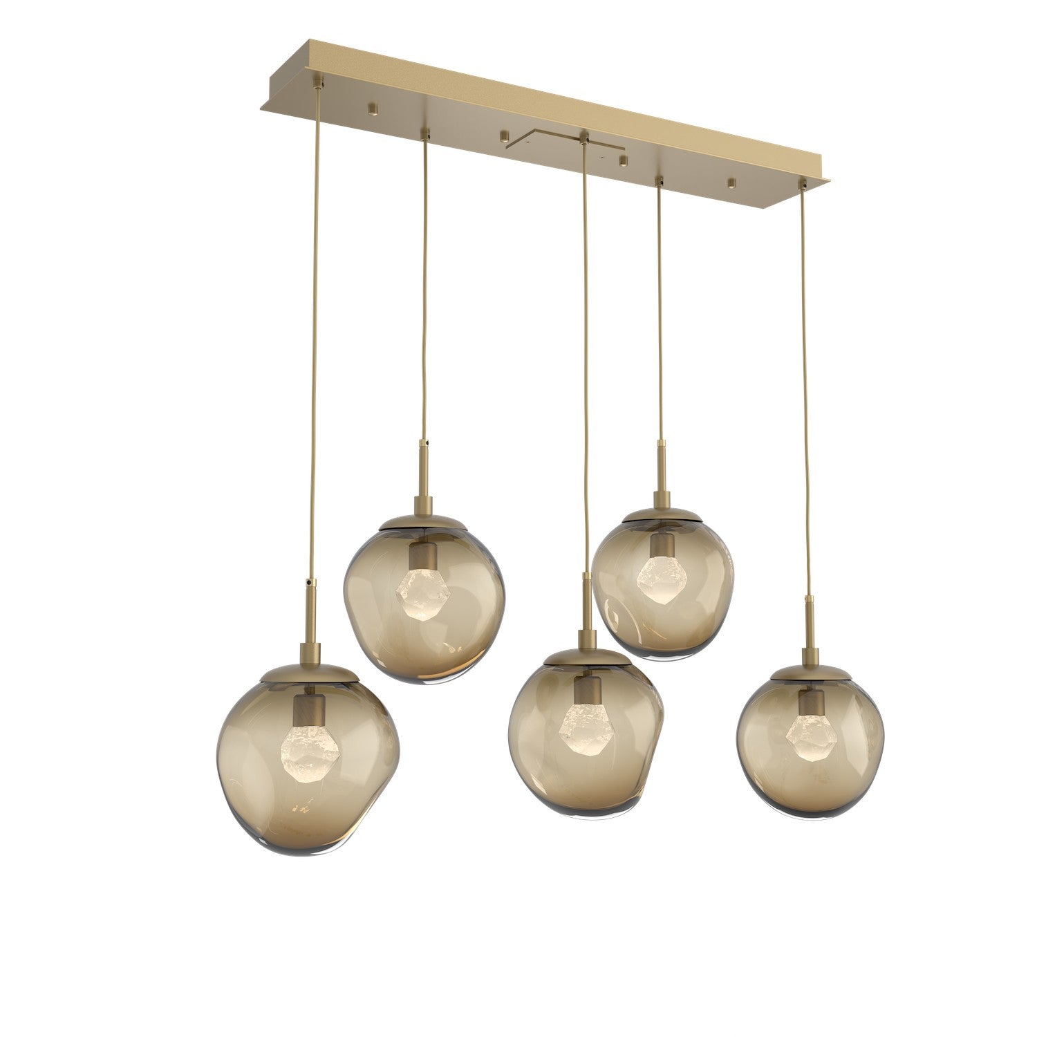 Hammerton Studio - PLB0066-05-GB-ZB-C01-L1 - LED Pendant - Aster - Gilded Brass
