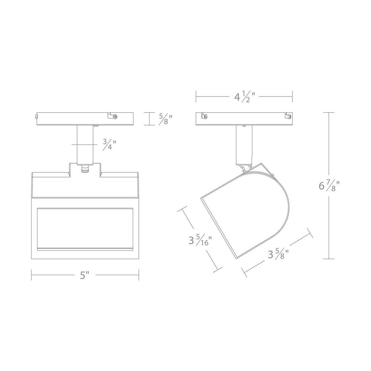 W.A.C. Lighting - H-3020W-CS-BK - LED Wall Wash Track Luminaire - Ocularc - Black