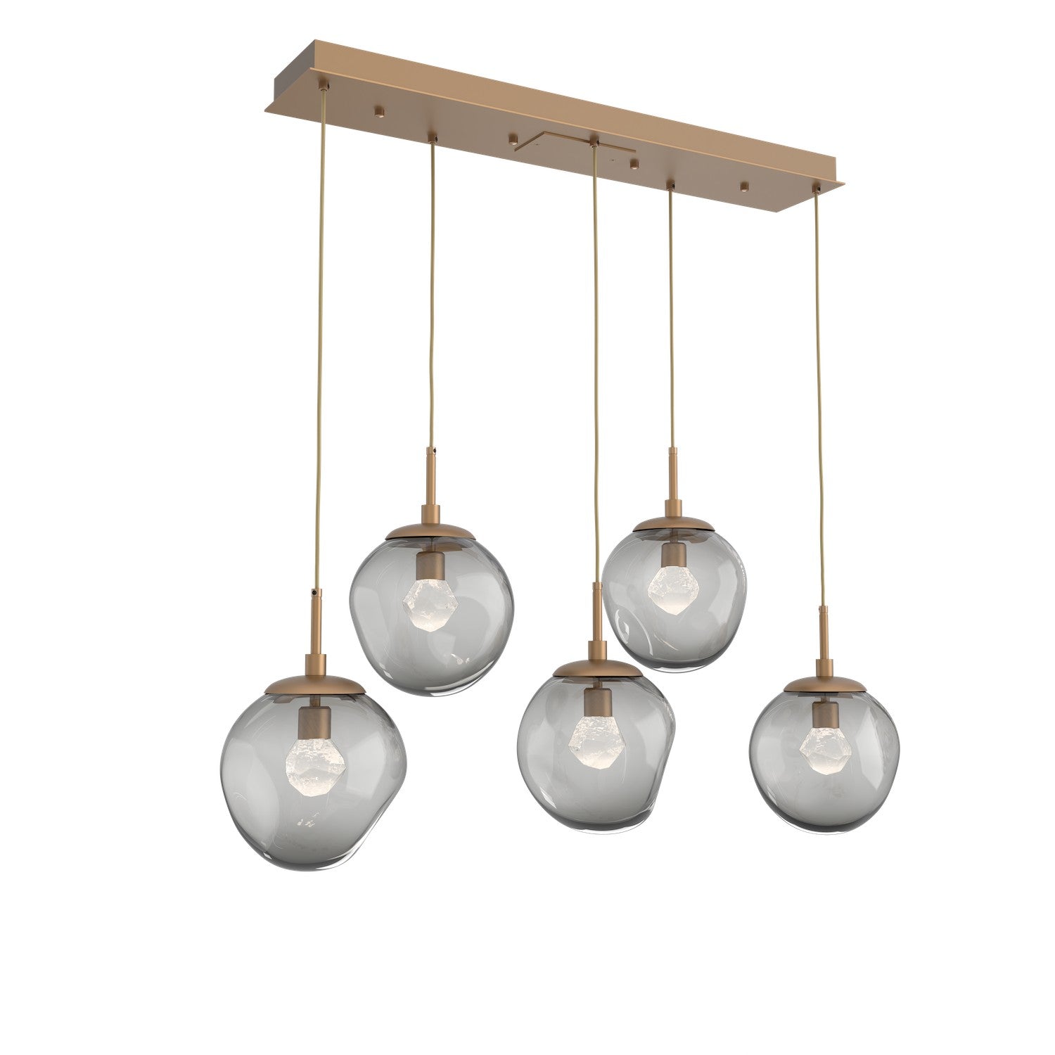 Hammerton Studio - PLB0066-05-NB-ZS-C01-L3 - LED Pendant - Aster - Novel Brass