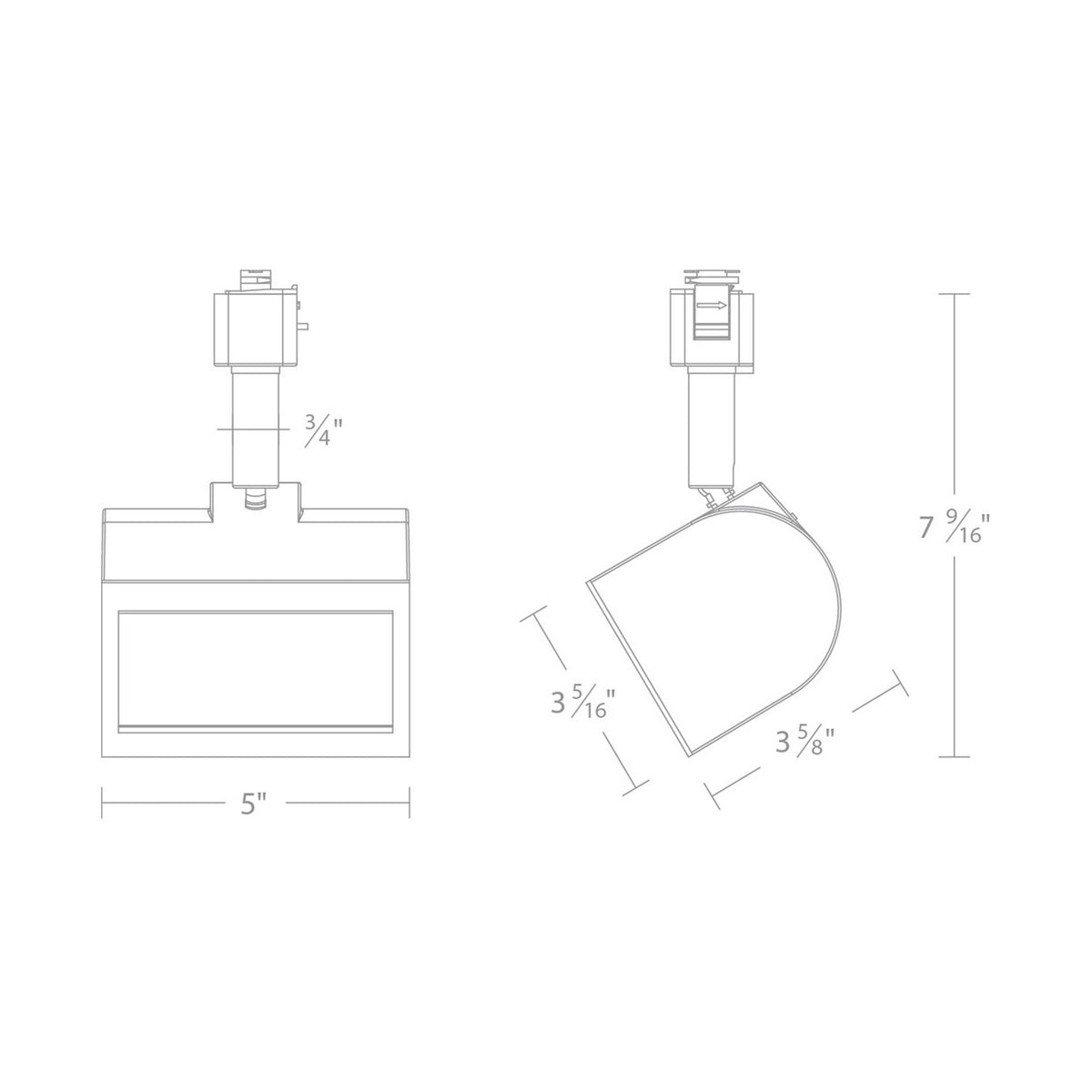 W.A.C. Lighting - MO-3020W-CS-BK - LED Wall Wash - Ocularc - Black