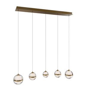 W.A.C. Lighting - PD-77505L-AB - LED Chandelier - Cyllindra - Aged Brass