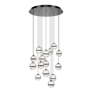 W.A.C. Lighting - PD-77515R-BC - LED Chandelier - Cyllindra - Black Chrome