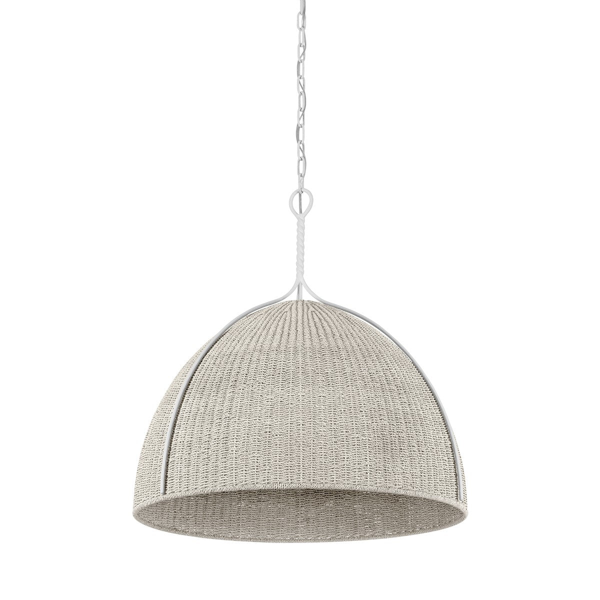 Hudson Valley - 1728-WP - One Light Pendant - Woodlawn - White Plaster