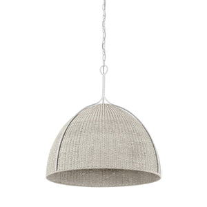 Hudson Valley - 1728-WP - One Light Pendant - Woodlawn - White Plaster