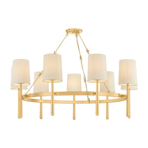 Hudson Valley - 1779-AGB - Nine Light Chandelier - Bridgeton - Aged Brass