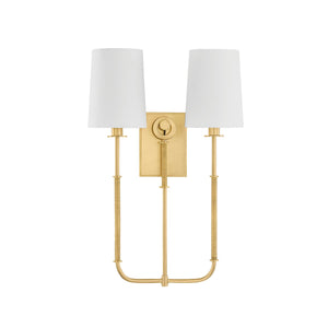 Hudson Valley - 2072-AGB - Two Light Wall Sconce - Glenmont - Aged Brass