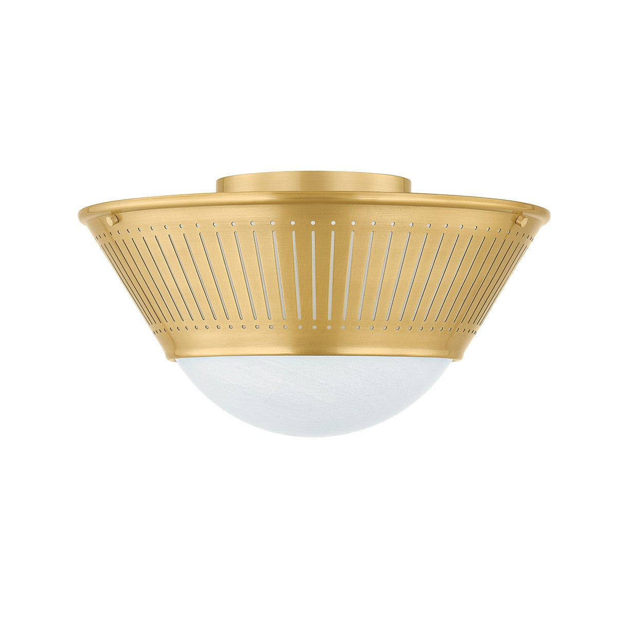Hudson Valley - 2731-AGB - One Light Flush Mount - Elsmere - Aged Brass