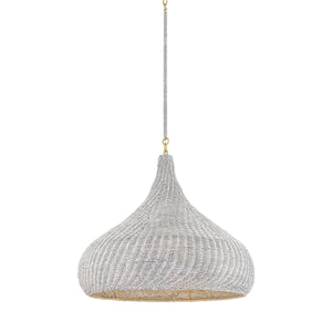 Hudson Valley - 4828-AGB - One Light Pendant - Hampstead - Aged Brass