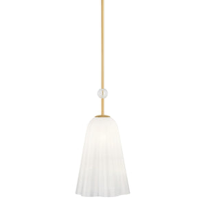 Hudson Valley - 7810-AGB - One Light Pendant - Cambria Heights - Aged Brass