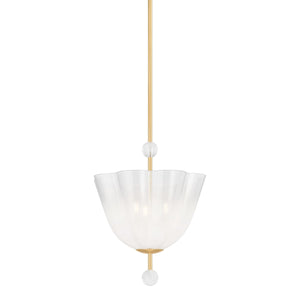 Hudson Valley - 7817-AGB - Three Light Lantern - Cambria Heights - Aged Brass