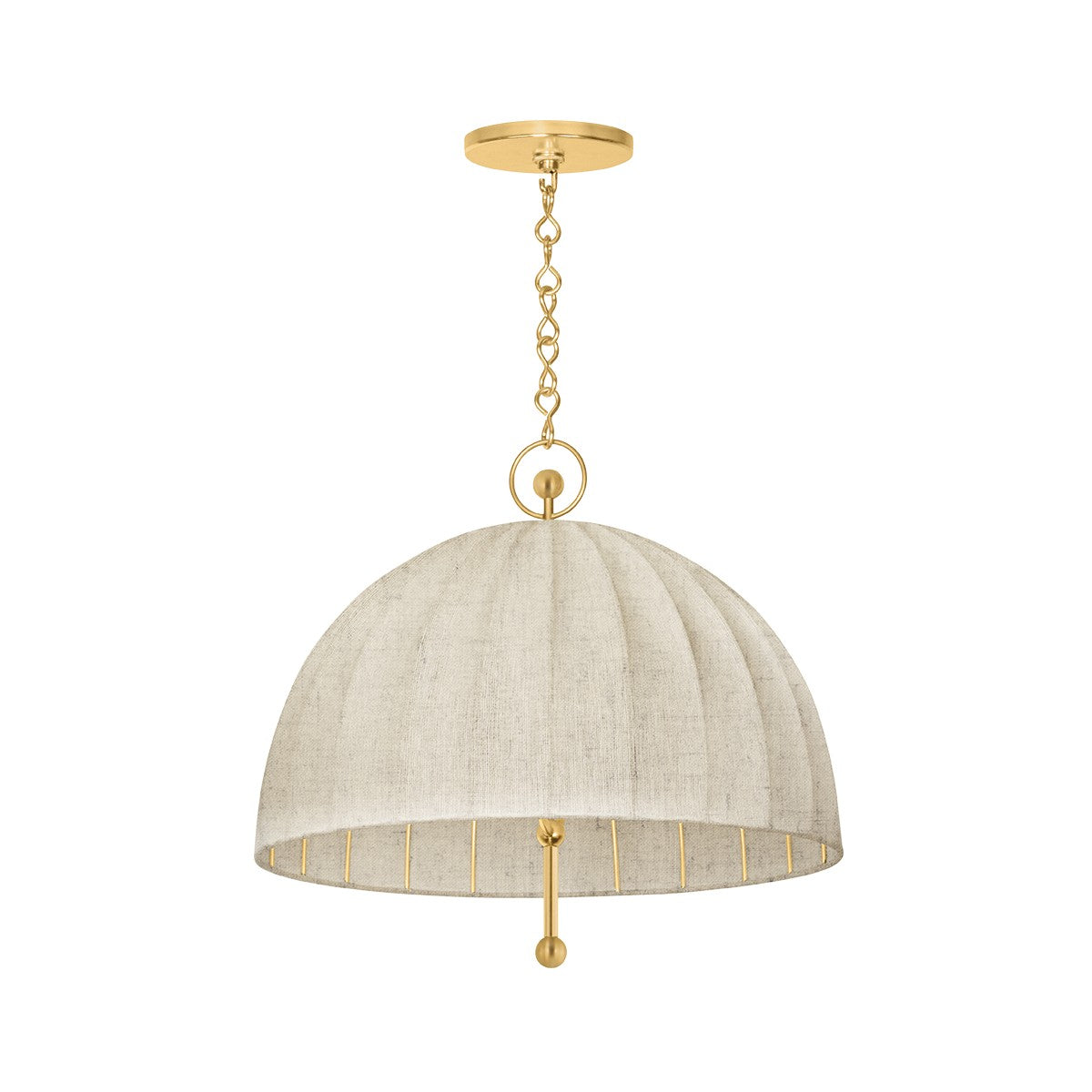 Hudson Valley - CB5851-AGB - One Light Pendant - Palmetto - Aged Brass