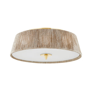 Hudson Valley - CB9518-AGB - Three Light Semi Flush Mount - George - Aged Brass