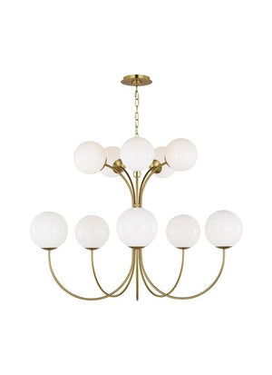 Visual Comfort Studio - KSC11210BBS - Ten Light Chandelier - Noemie - Burnished Brass