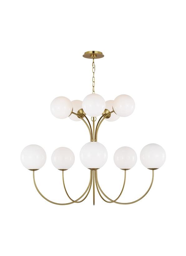 Visual Comfort Studio - KSC11210BBS - Ten Light Chandelier - Noemie - Burnished Brass