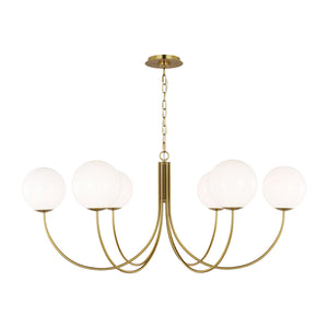 Visual Comfort Studio - KSC1146BBS - Six Light Chandelier - Noemie - Burnished Brass