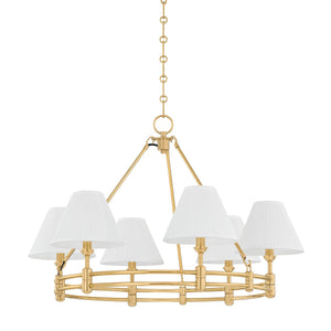 Hudson Valley - MDS1800-AGB - Six Light Chandelier - Howard - Aged Brass