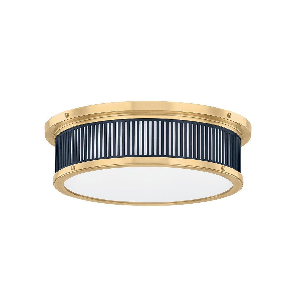 Hudson Valley - MDS1901-AGB/DBL - LED Flush Mount - Ashdown - Aged Brass/Distressed Bronze