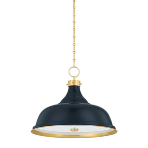 Hudson Valley - MDS300L-AGB/DBL - Four Light Pendant - Painted No. 1 - Aged Brass/Distressed Bronze