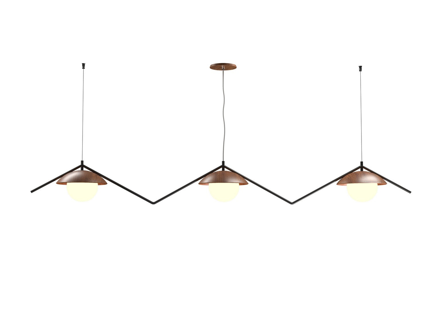 Accord Lighting - 1516.06 - Three Light Pendant - Oyster - Imbuia