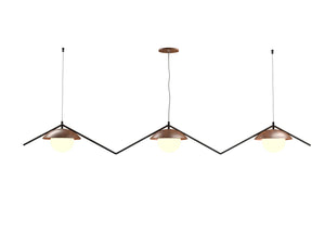 Accord Lighting - 1516.06 - Three Light Pendant - Oyster - Imbuia