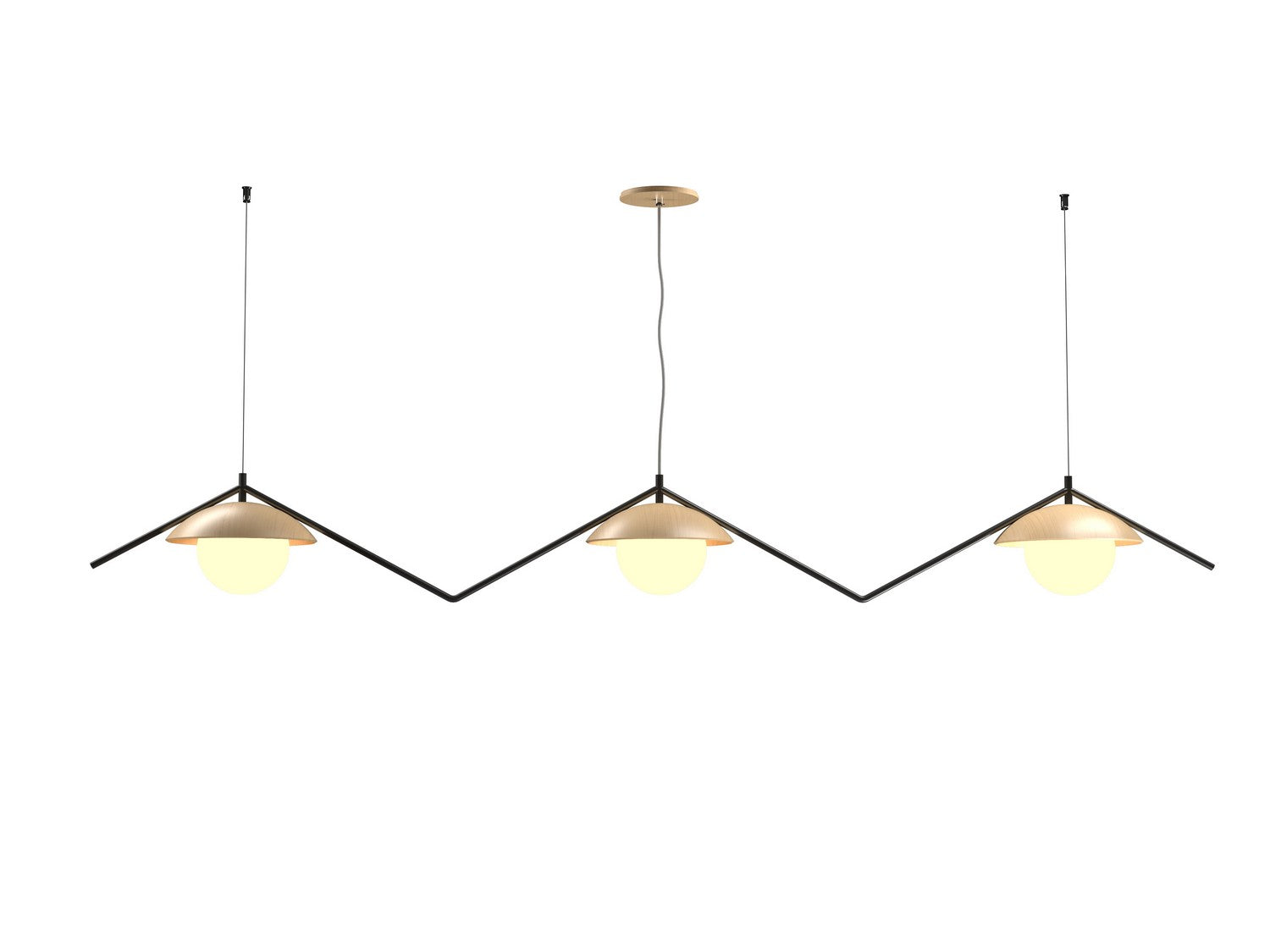 Accord Lighting - 1516.34 - Three Light Pendant - Oyster - Maple