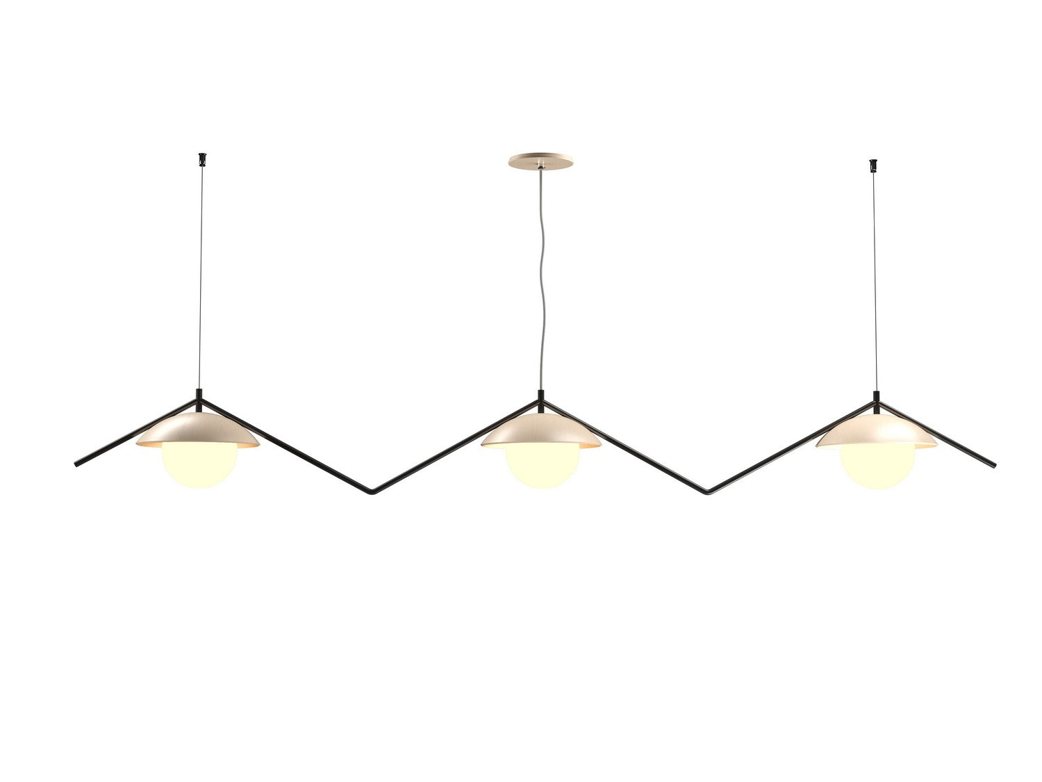 Accord Lighting - 1516.48 - Three Light Pendant - Oyster - Organic Cappuccino