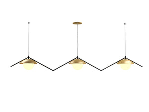 Accord Lighting - 1516.49 - Three Light Pendant - Oyster - Organic Gold