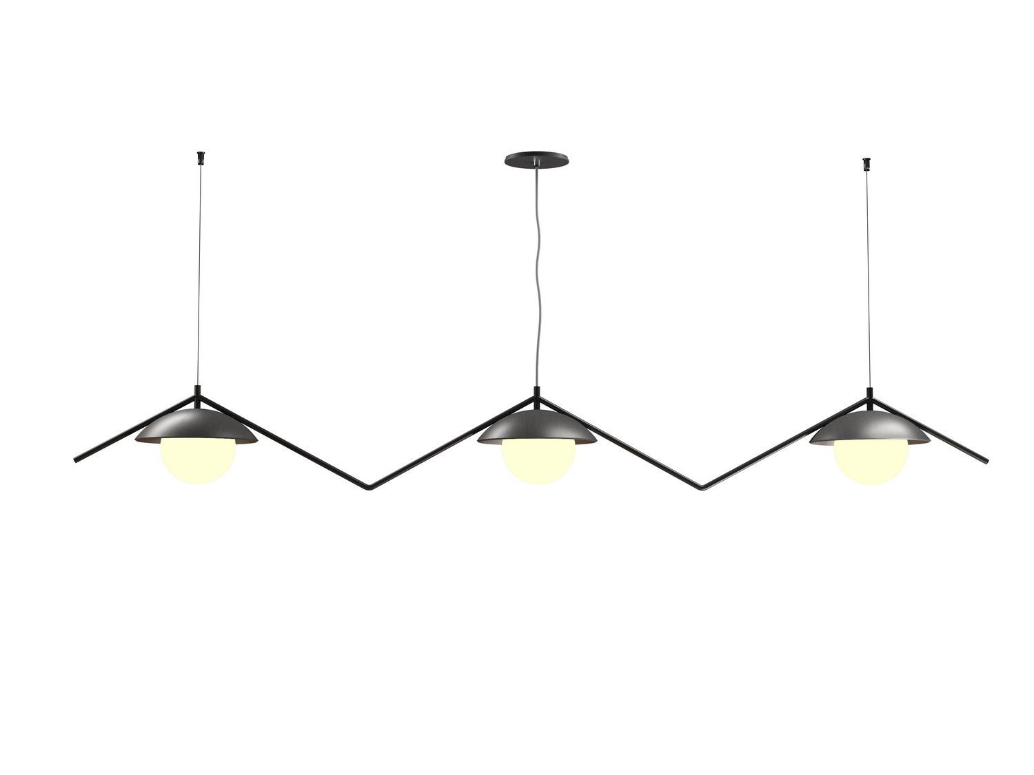 Accord Lighting - 1516.50 - Three Light Pendant - Oyster - Organic Grey