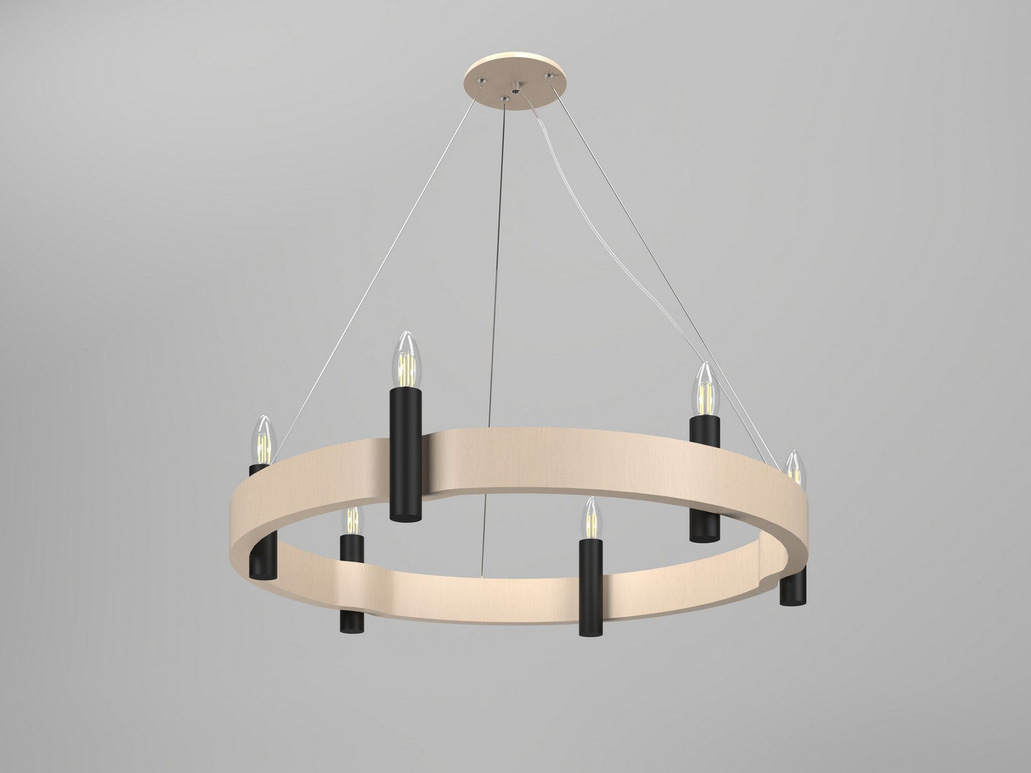 Accord Lighting - 1517.48 - Six Light Pendant - Flow - Organic Cappuccino