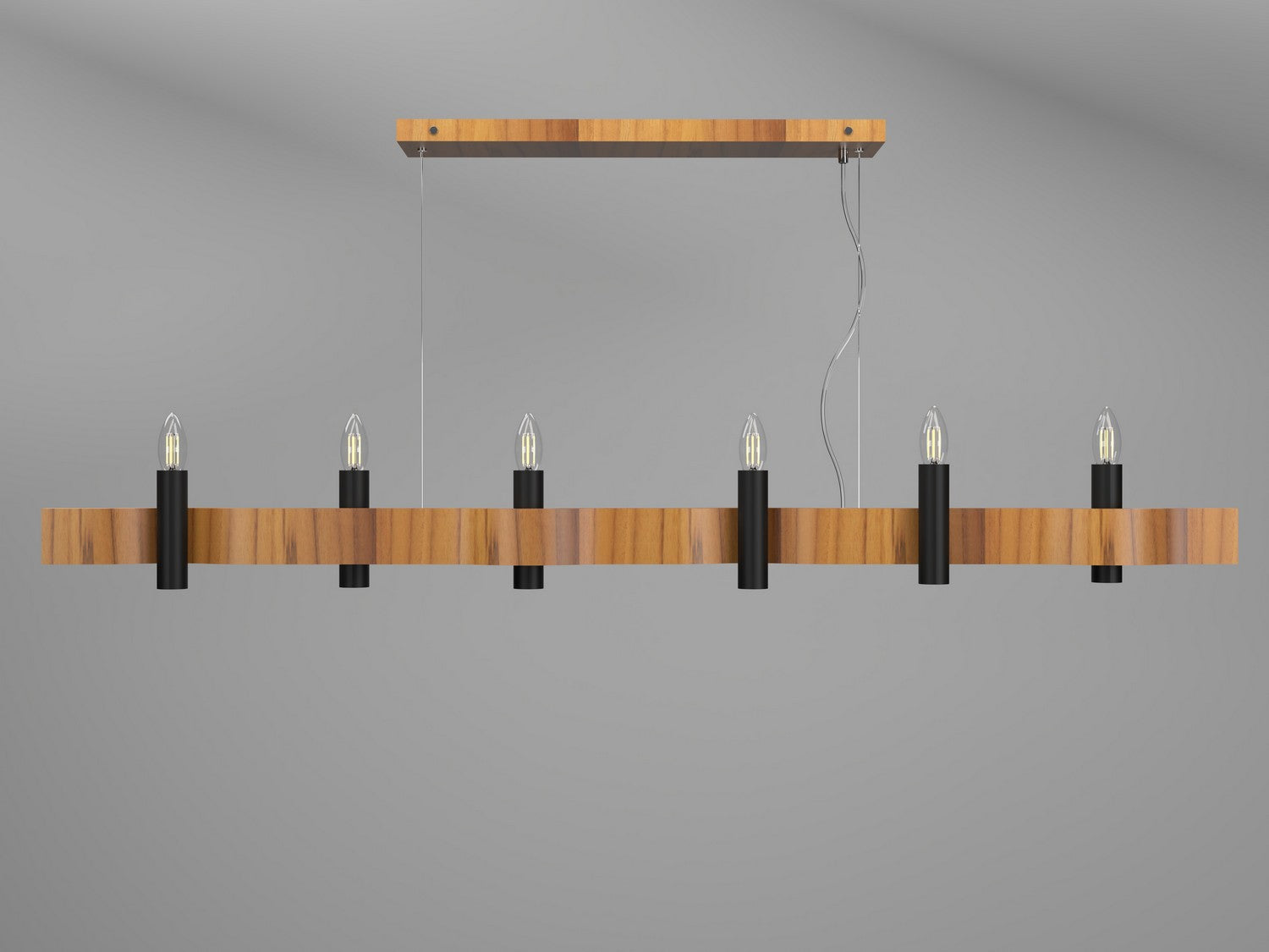 Accord Lighting - 1518.12 - Six Light Pendant - Flow - Teak