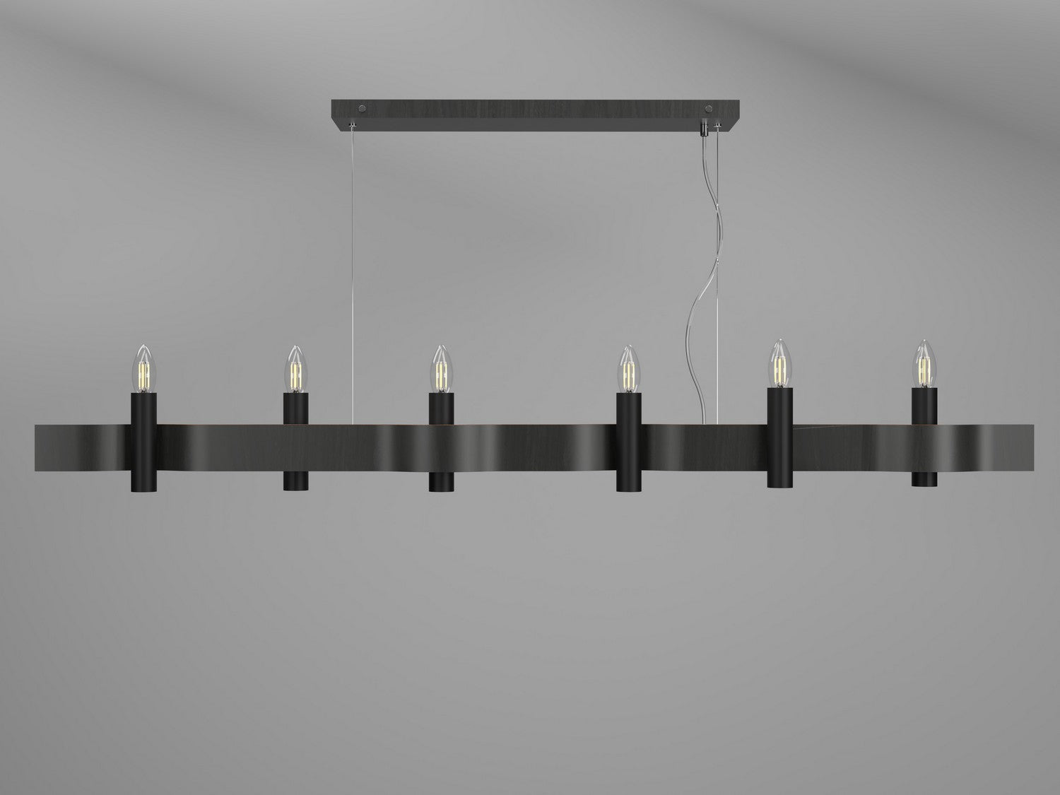 Accord Lighting - 1518.44 - Six Light Pendant - Flow - Charcoal