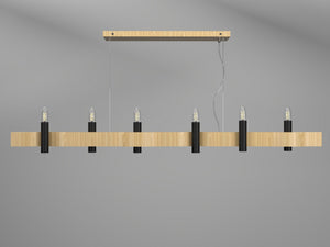 Accord Lighting - 1518.45 - Six Light Pendant - Flow - Sand