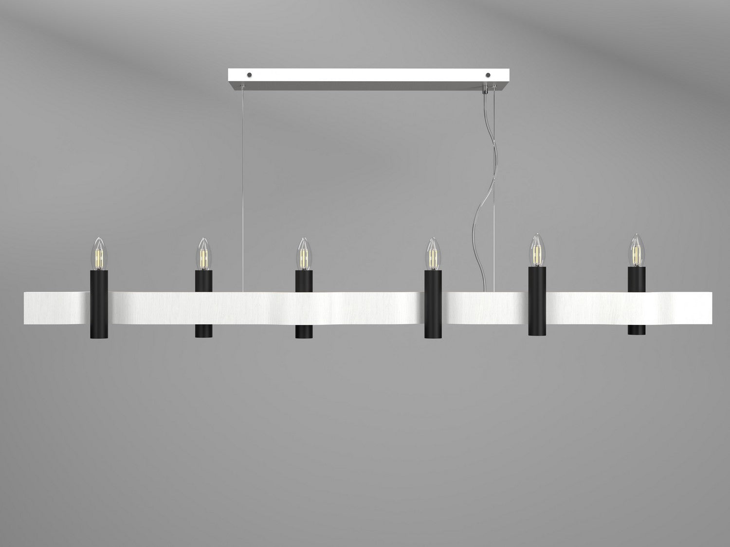 Accord Lighting - 1518.47 - Six Light Pendant - Flow - Organic White