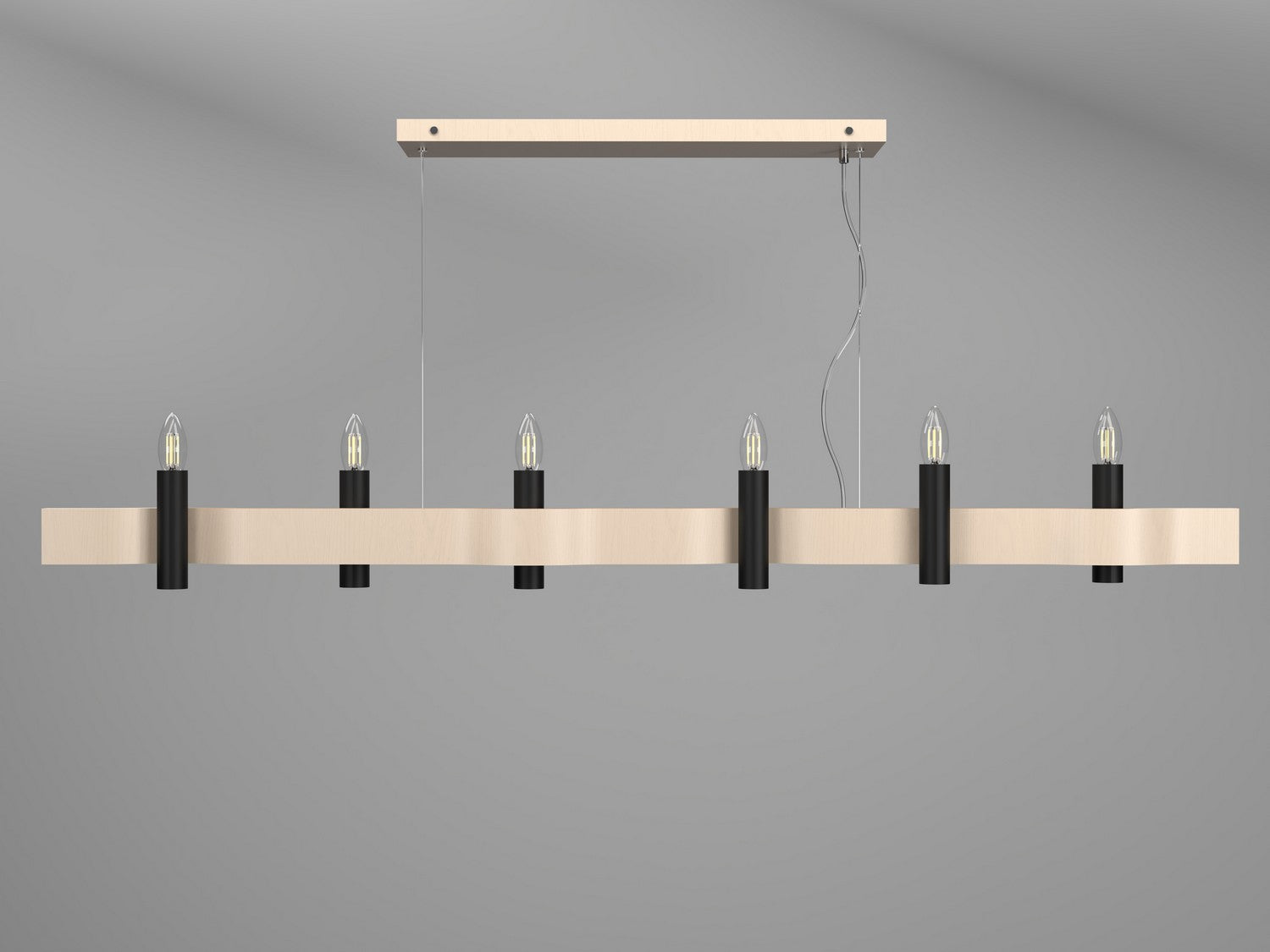 Accord Lighting - 1518.48 - Six Light Pendant - Flow - Organic Cappuccino
