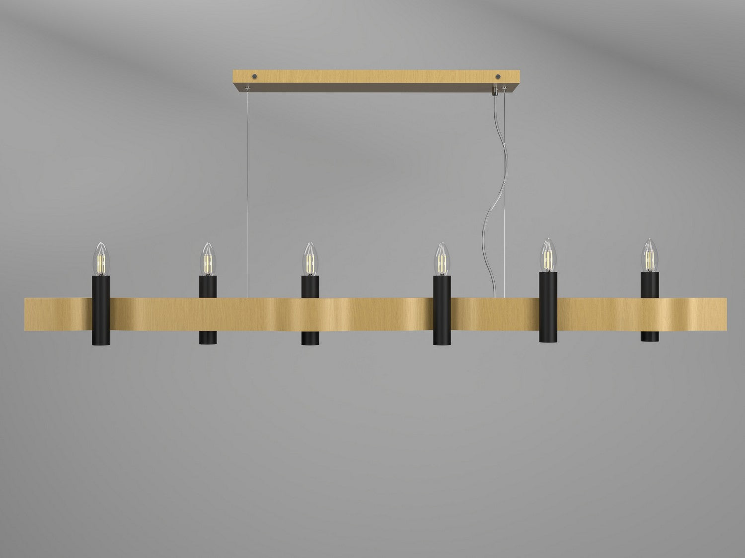 Accord Lighting - 1518.49 - Six Light Pendant - Flow - Organic Gold
