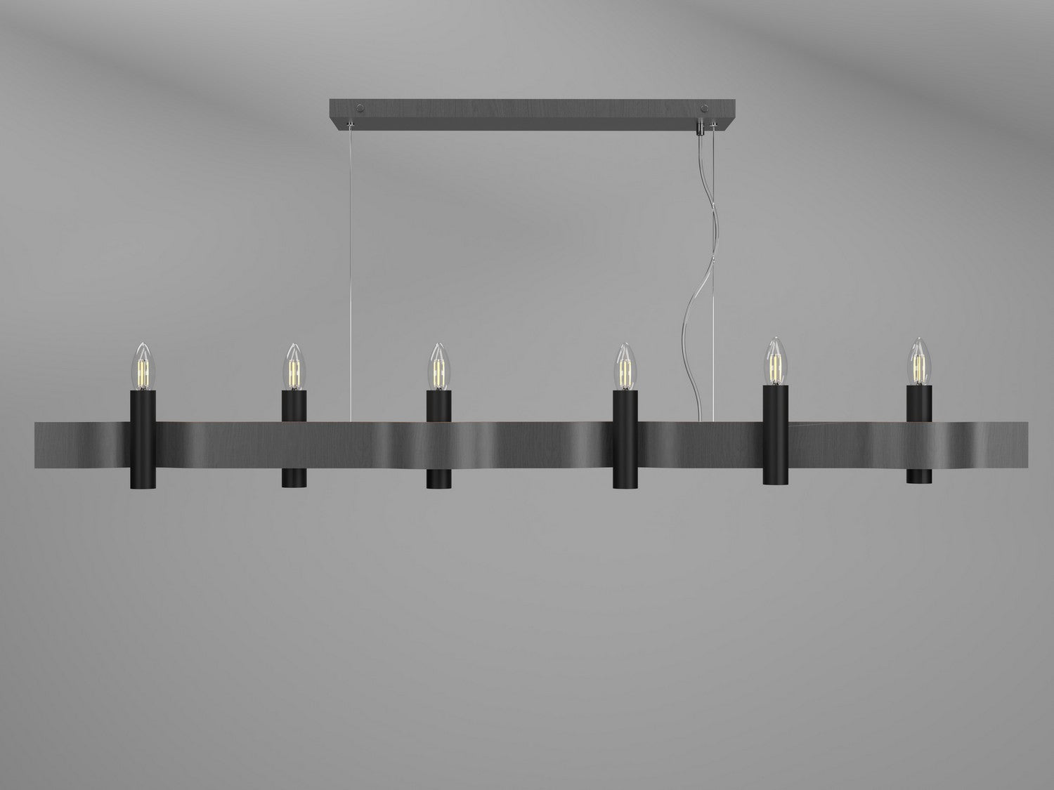 Accord Lighting - 1518.50 - Six Light Pendant - Flow - Organic Grey