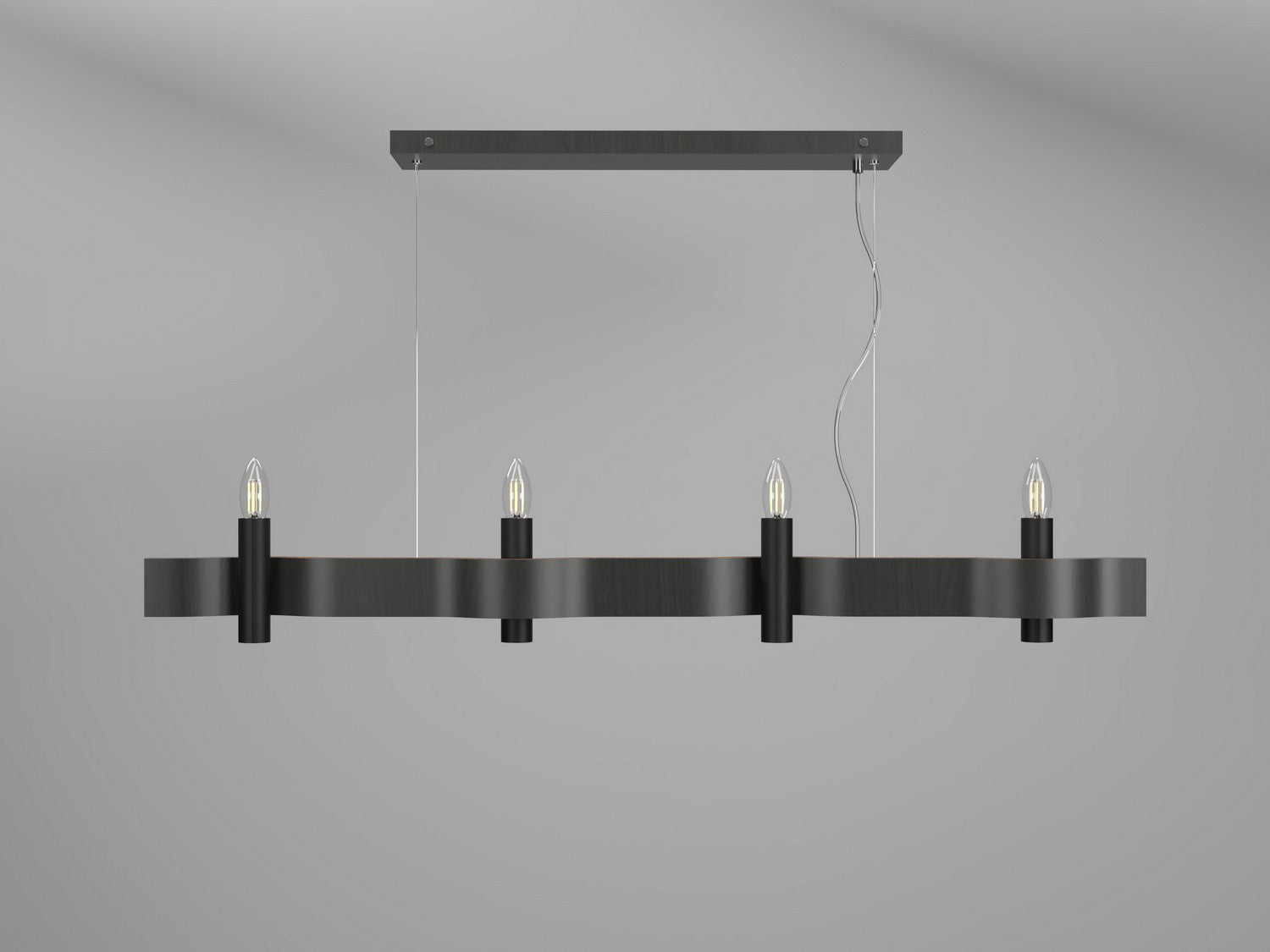 Accord Lighting - 1523.44 - Four Light Pendant - Flow - Charcoal