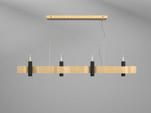Accord Lighting - 1523.45 - Four Light Pendant - Flow - Sand