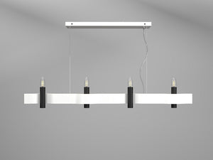 Accord Lighting - 1523.47 - Four Light Pendant - Flow - Organic White