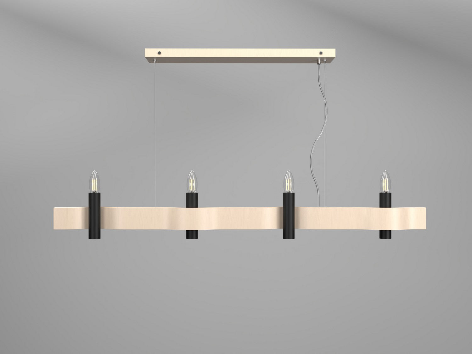 Accord Lighting - 1523.48 - Four Light Pendant - Flow - Organic Cappuccino