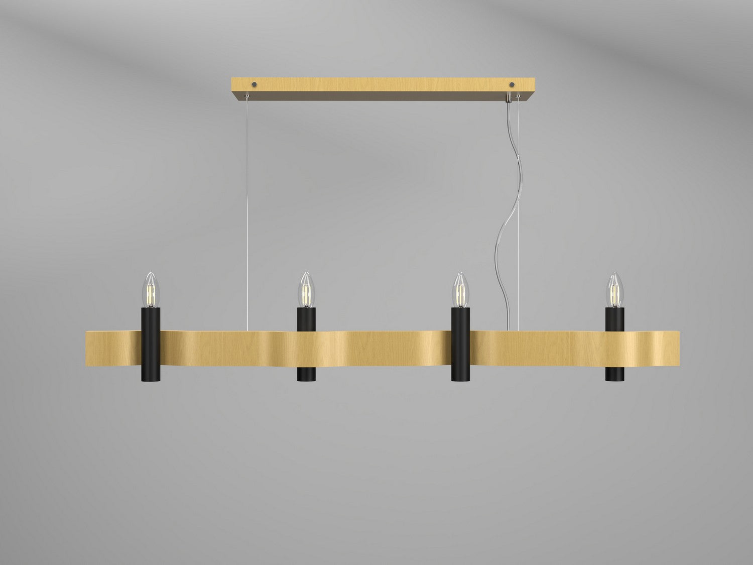 Accord Lighting - 1523.49 - Four Light Pendant - Flow - Organic Gold