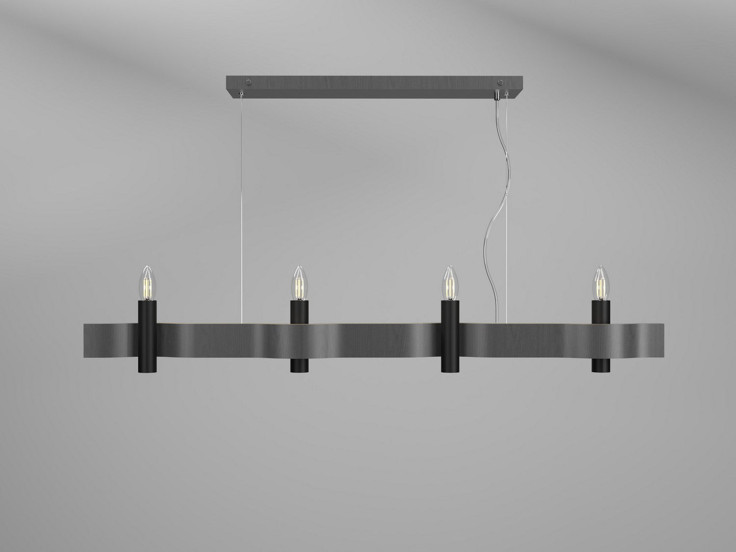 Accord Lighting - 1523.50 - Four Light Pendant - Flow - Organic Grey