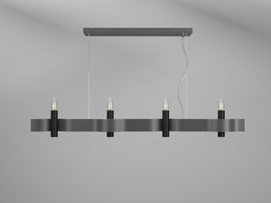 Accord Lighting - 1523.50 - Four Light Pendant - Flow - Organic Grey